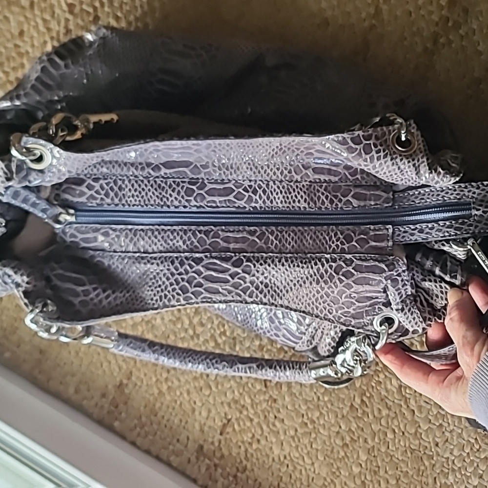 Michael Kors Gray Snake Print Women's Hobo Bag - Picture 12 of 14